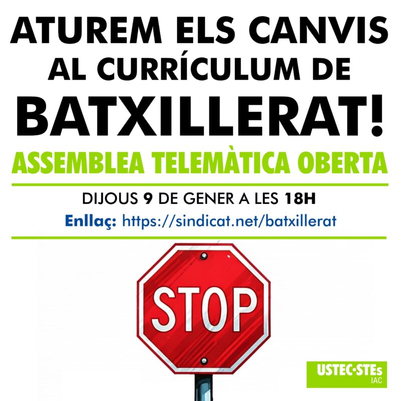 Aturem els canvis al currículum de batxillerat